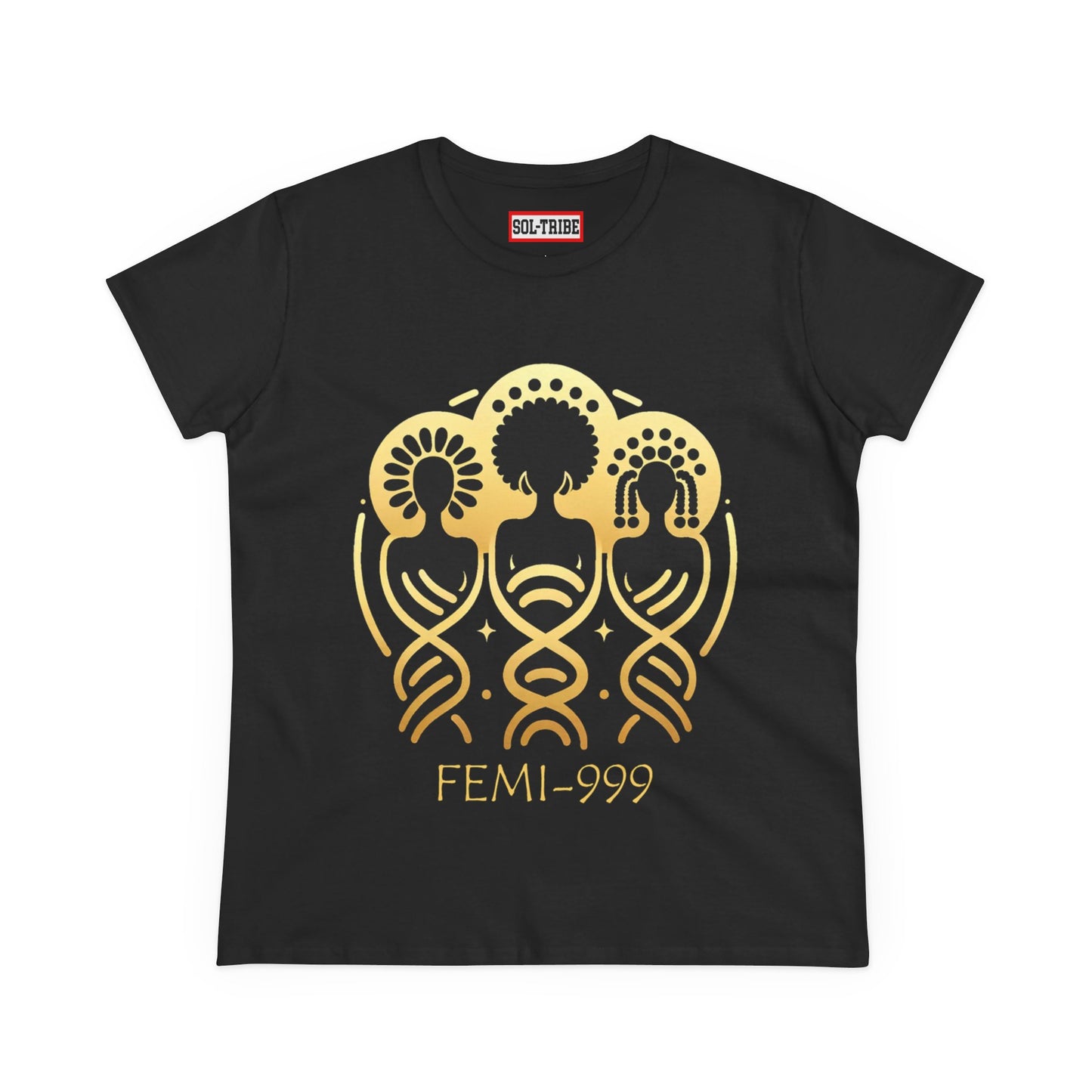 FEMI-9 Women's Graphic Tee - Empowering Design for Everyday Wear