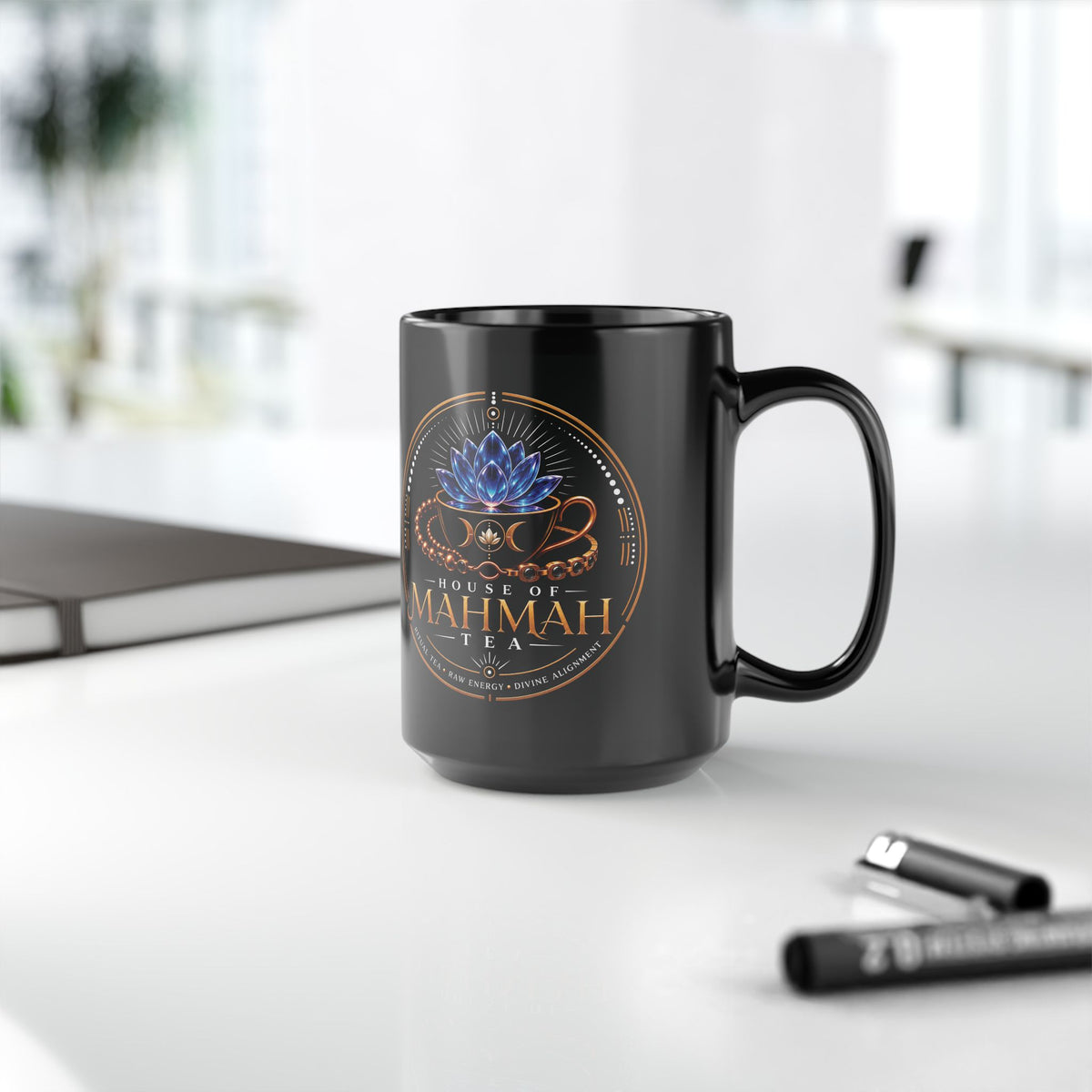 Sacred Tea House of MahMah Tea Black Mug