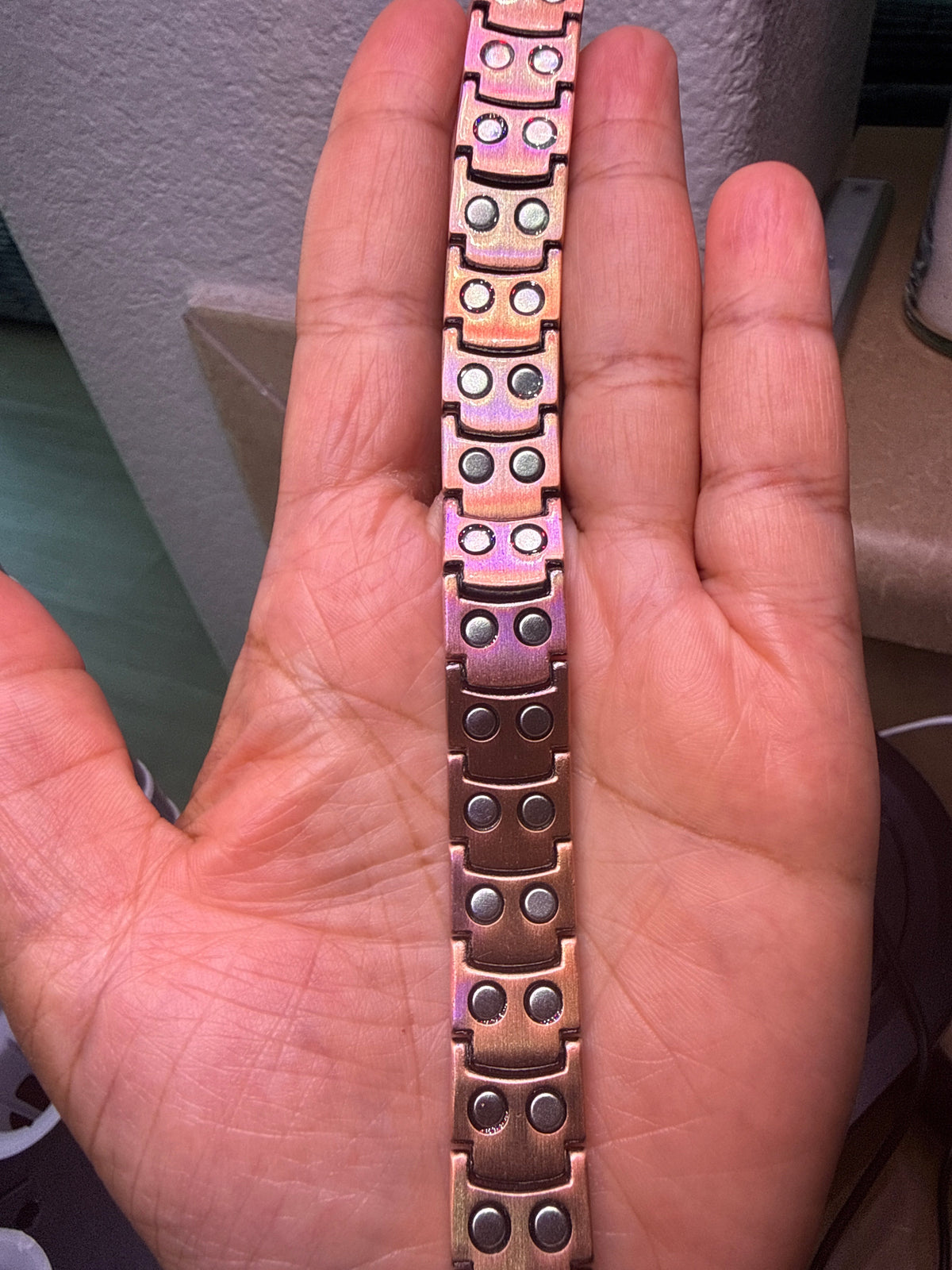 Sacred Tea Unisex Copper Magnetic Bracelet product photograph