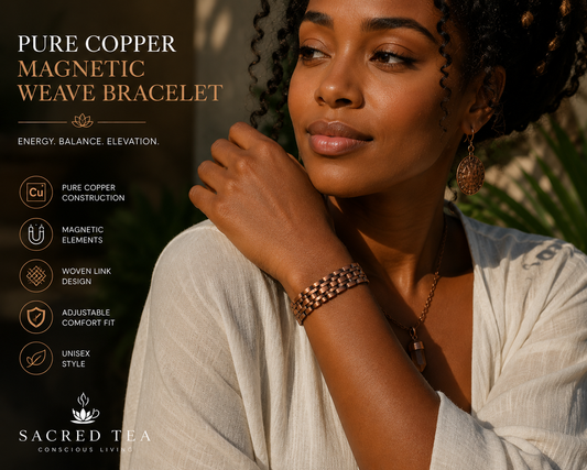Unisex Copper Magnetic Weave Bracelet product photograph