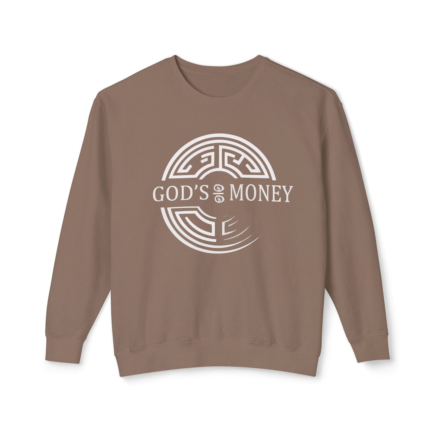 GODS MONEY SEAL Crewneck Sweatshirt — Silver & Gold High Frequency Design