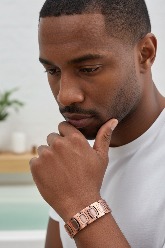 Sacred Tea Unisex Copper Magnetic Bracelet product photograph