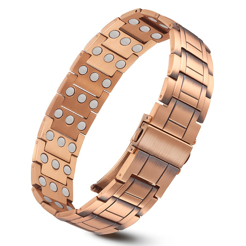 Sacred Tea Men’s Copper Bracelet with 3X Ultra Strength Magnets