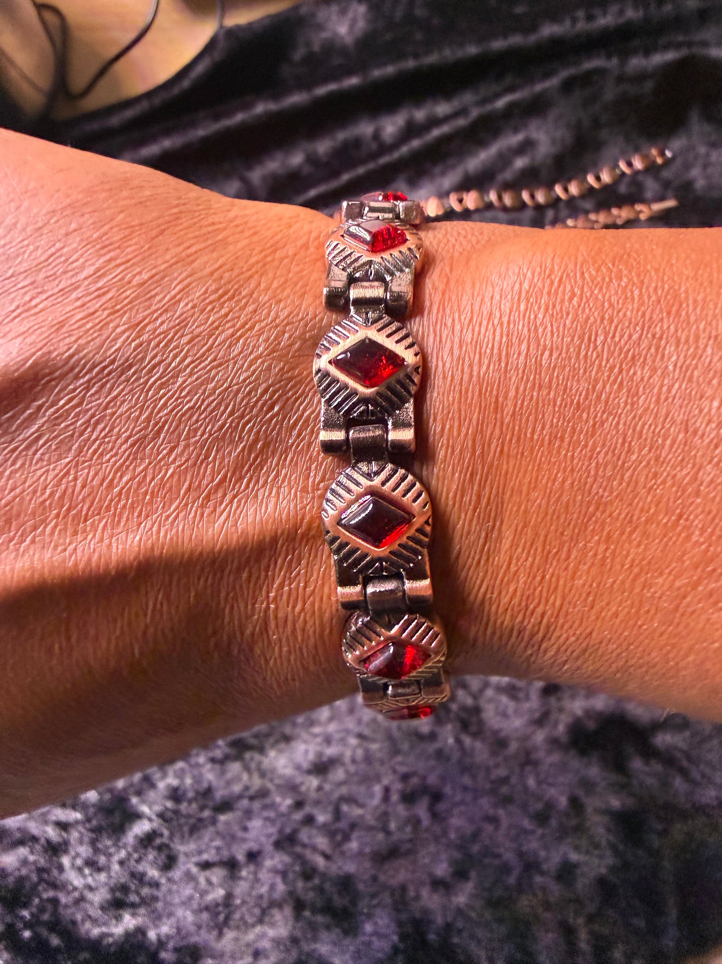 Red Majestic Copper Magnetic Bracelet — 9 Inch