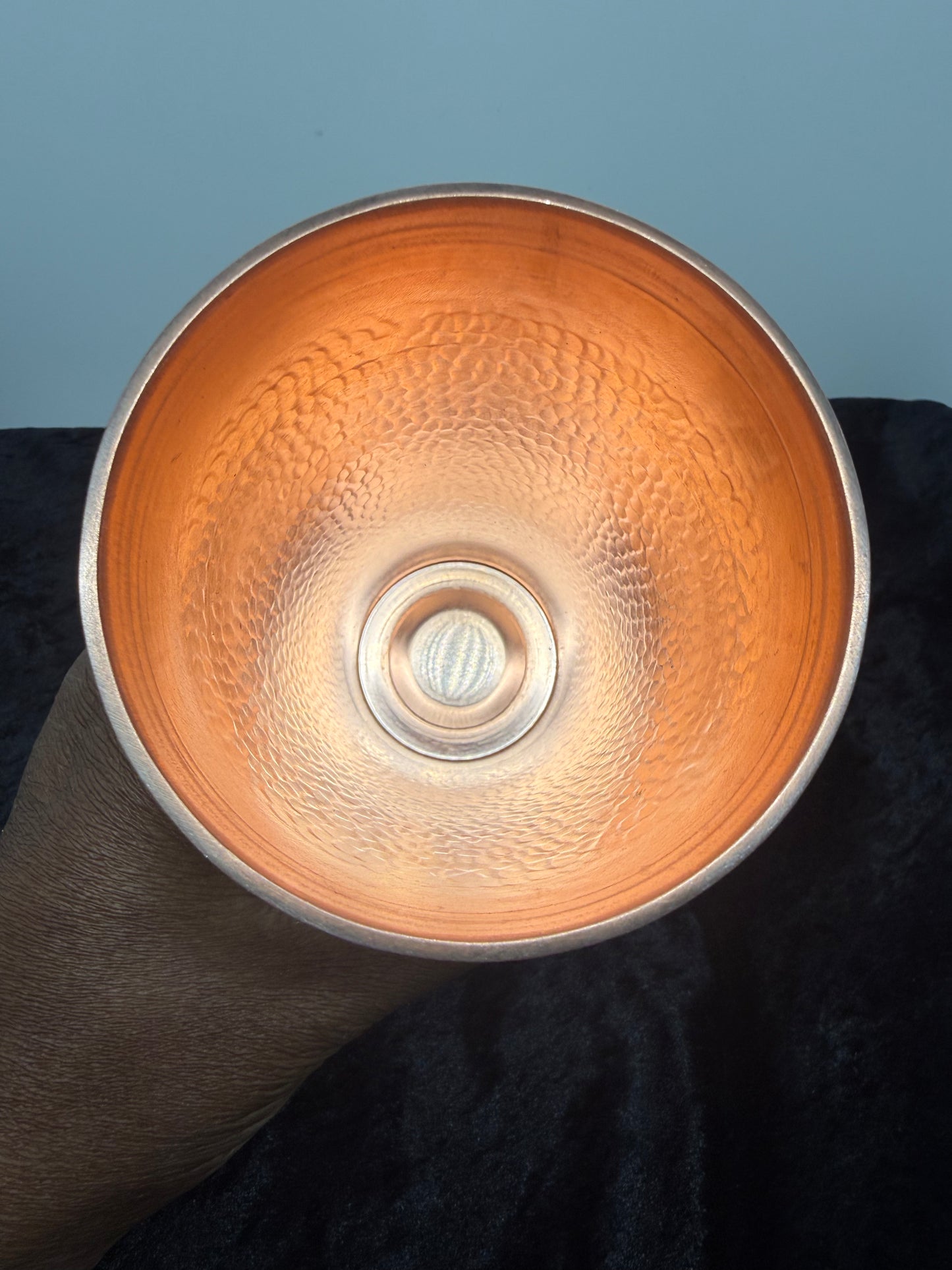 Two-Tone Hammered Copper Cup | 16 oz
