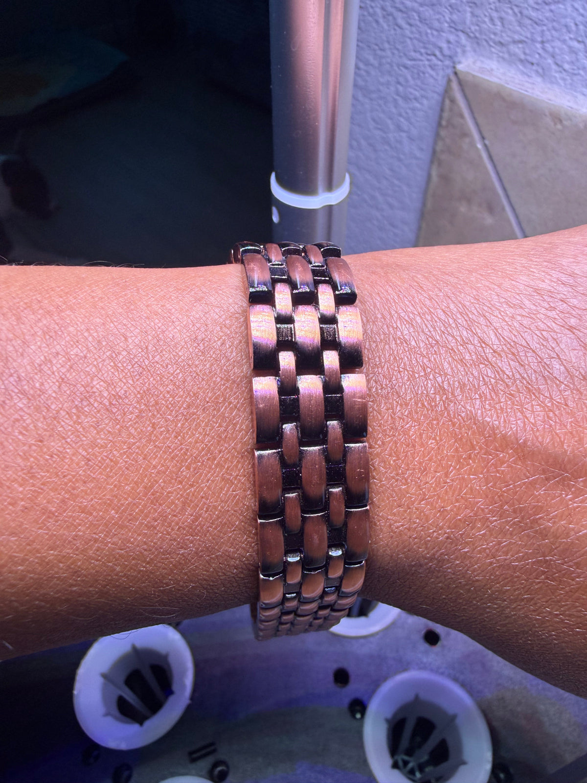 Unisex Copper Magnetic Weave Bracelet product photograph