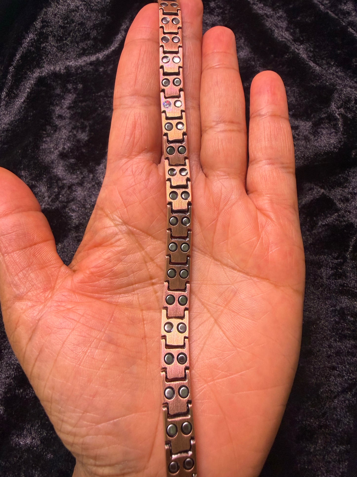 Red Copper Magnetic Bracelet & Anklet — 10 Inch