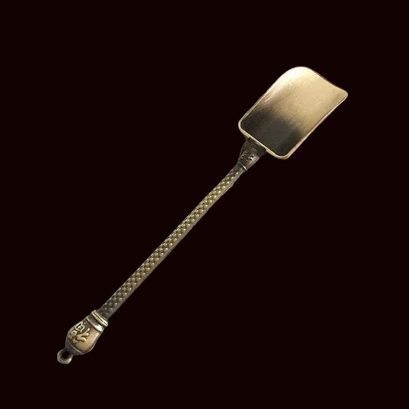 Shovel-Shaped Copper Tea Spoon — Retro Kung Fu Tea Tool