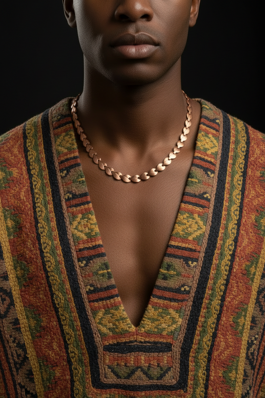22" Copper Magnetic Energy Necklace (copper leaf)
