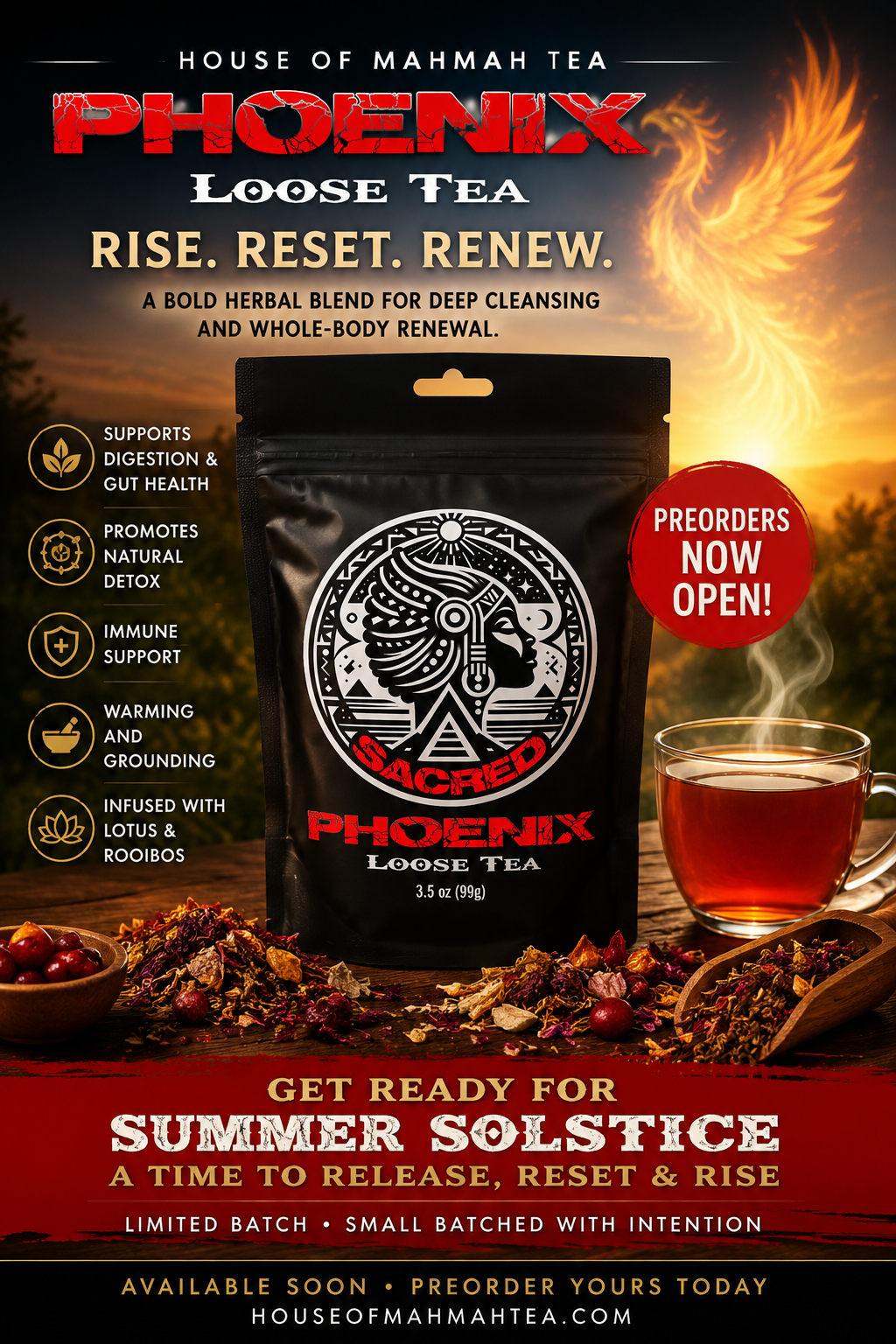 🔥 THE PHOENIX — Sacred Gut Reset · 10-Day Parasitic Cleanse Blend