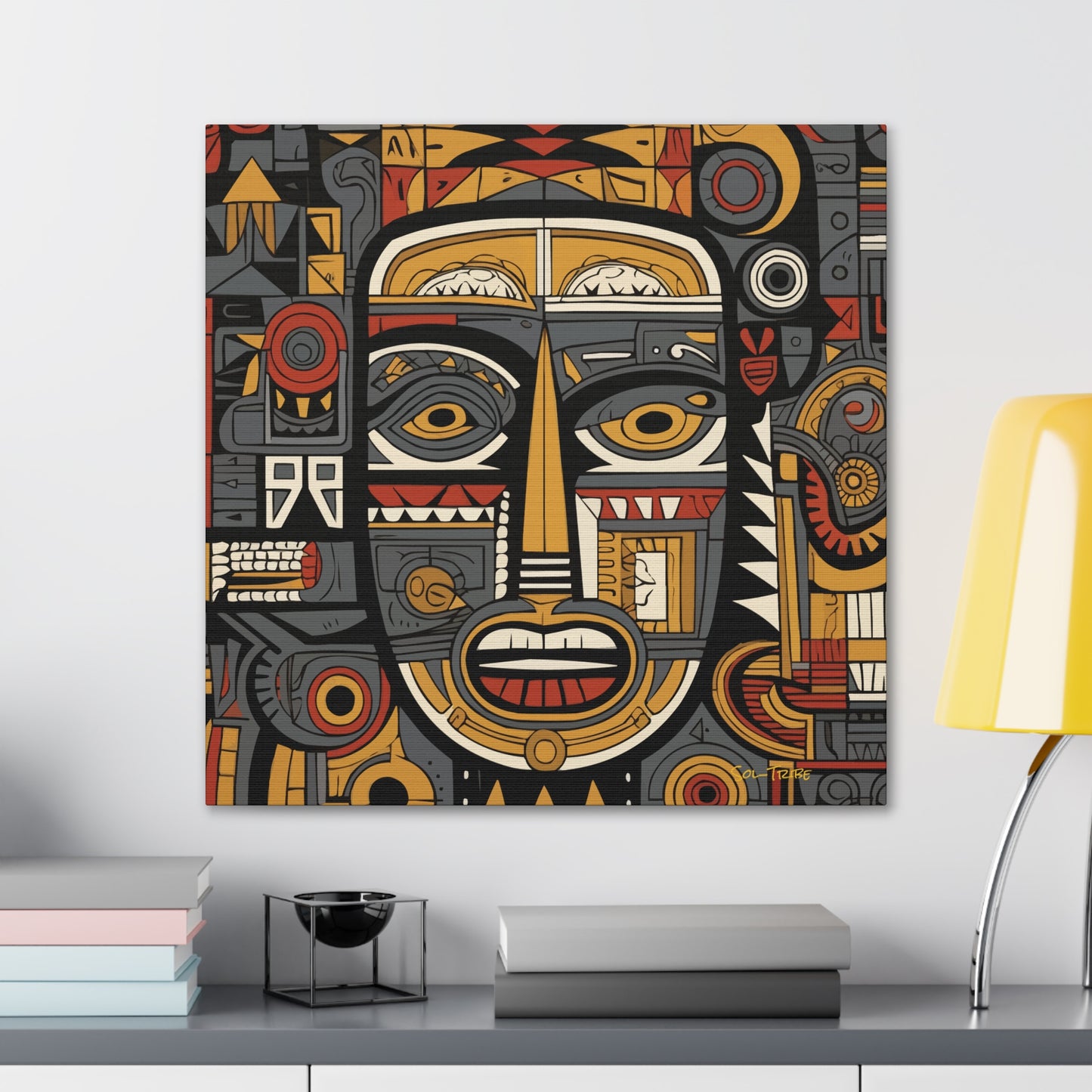 SOL- TRIBAL MASK Canvas Art