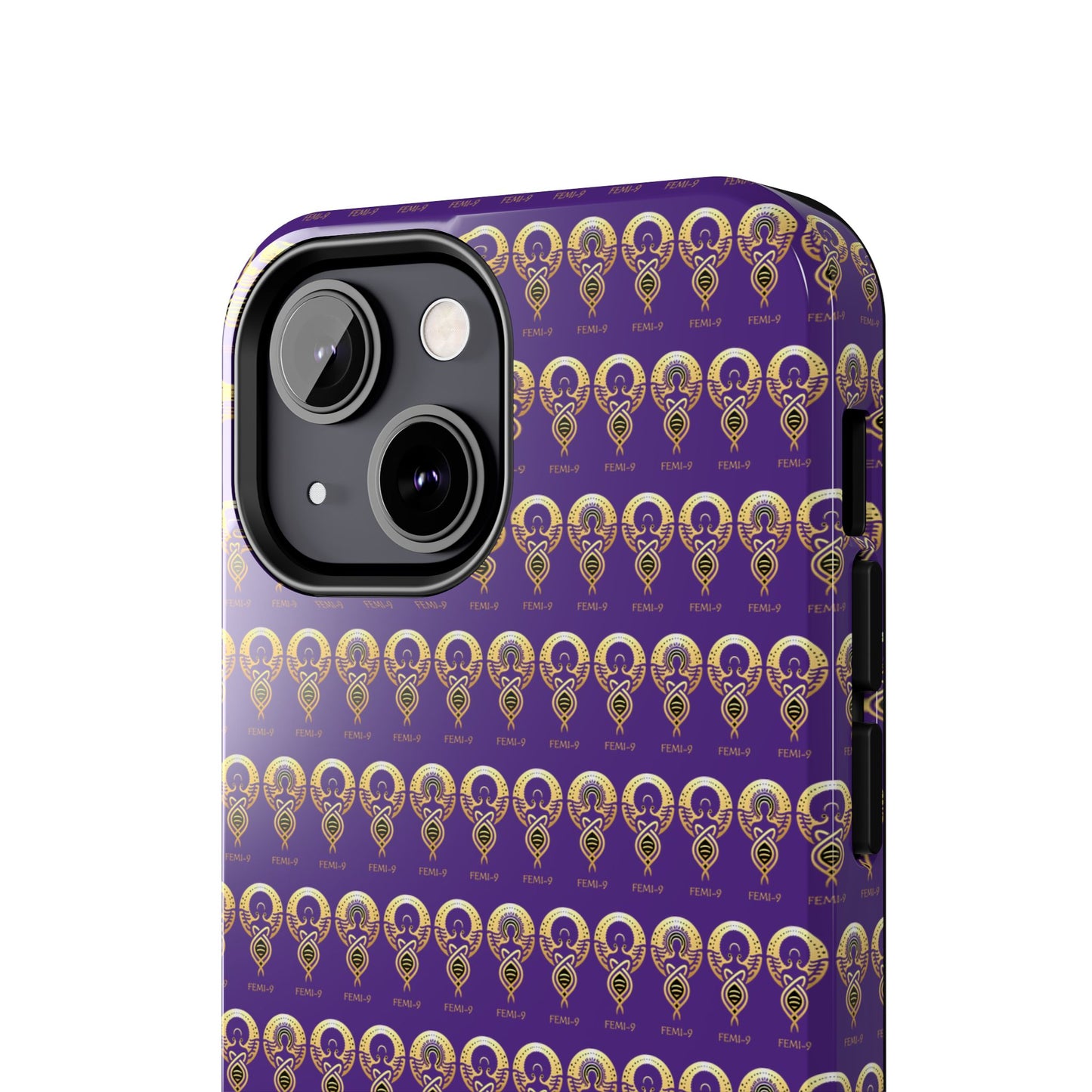 Phone Cases - Divine Femi-999 Design for a Touch of Class (PURPLE/GOLD)