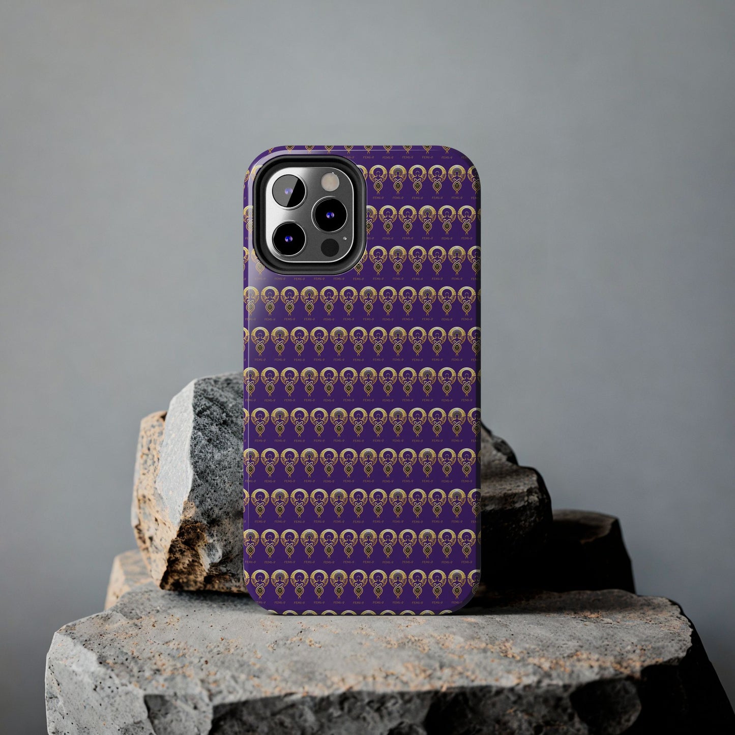 Phone Cases - Divine Femi-999 Design for a Touch of Class (PURPLE/GOLD)