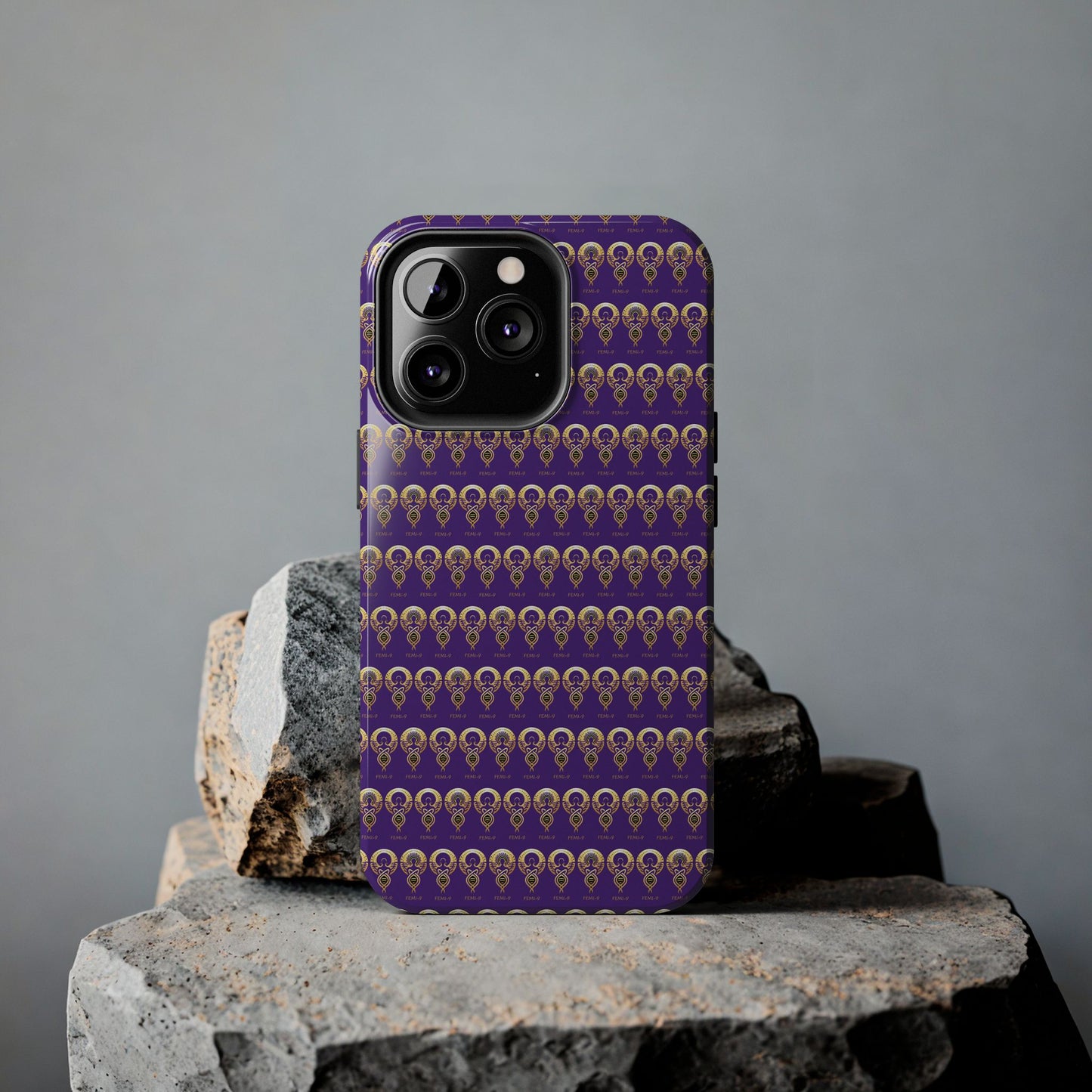 Phone Cases - Divine Femi-999 Design for a Touch of Class (PURPLE/GOLD)