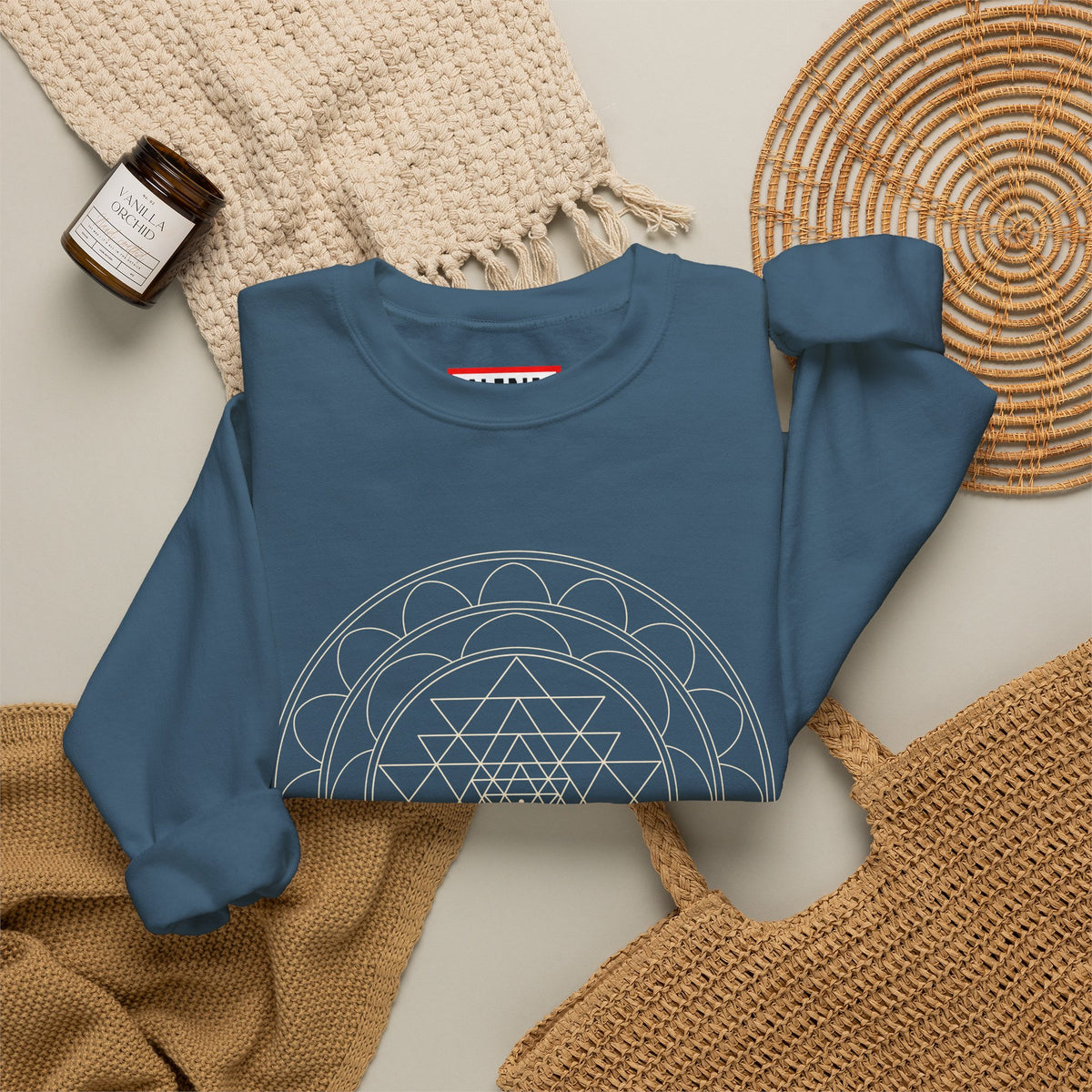 Sacred Geometry Sri Yantra Crewneck Sweatshirt
