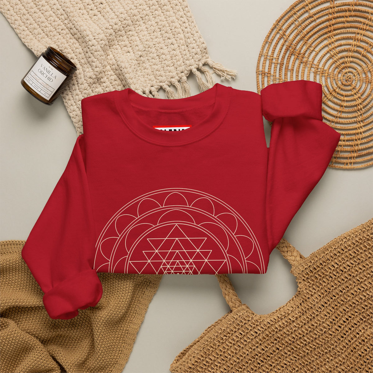 Sacred Geometry Sri Yantra Crewneck Sweatshirt