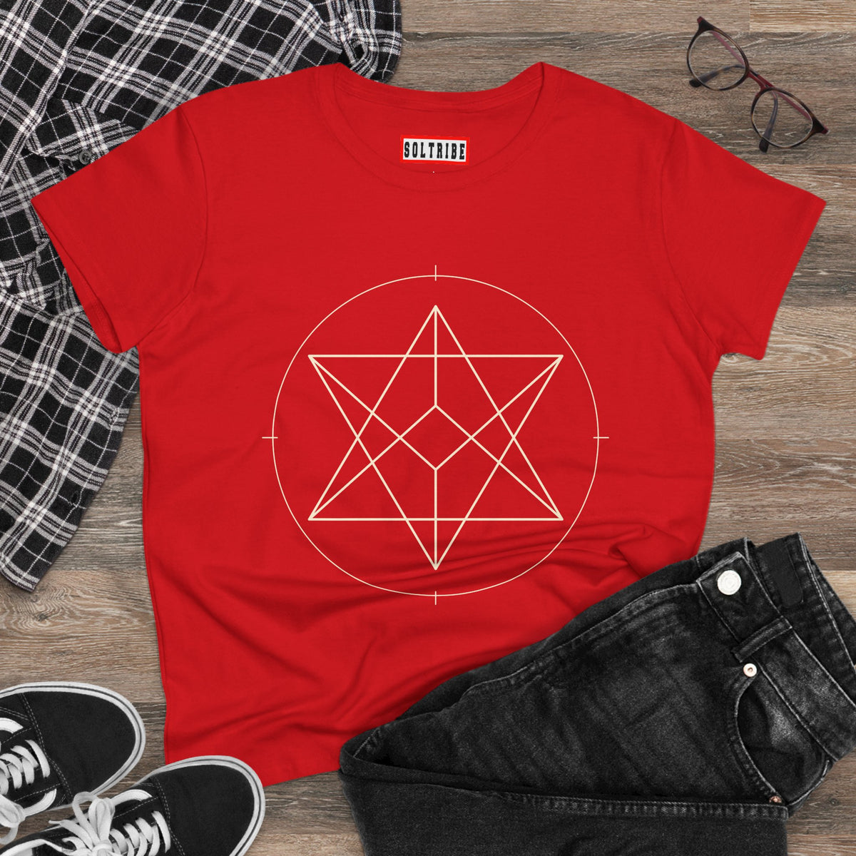 Women's Sacred Geometry Merkaba T-Shirt
