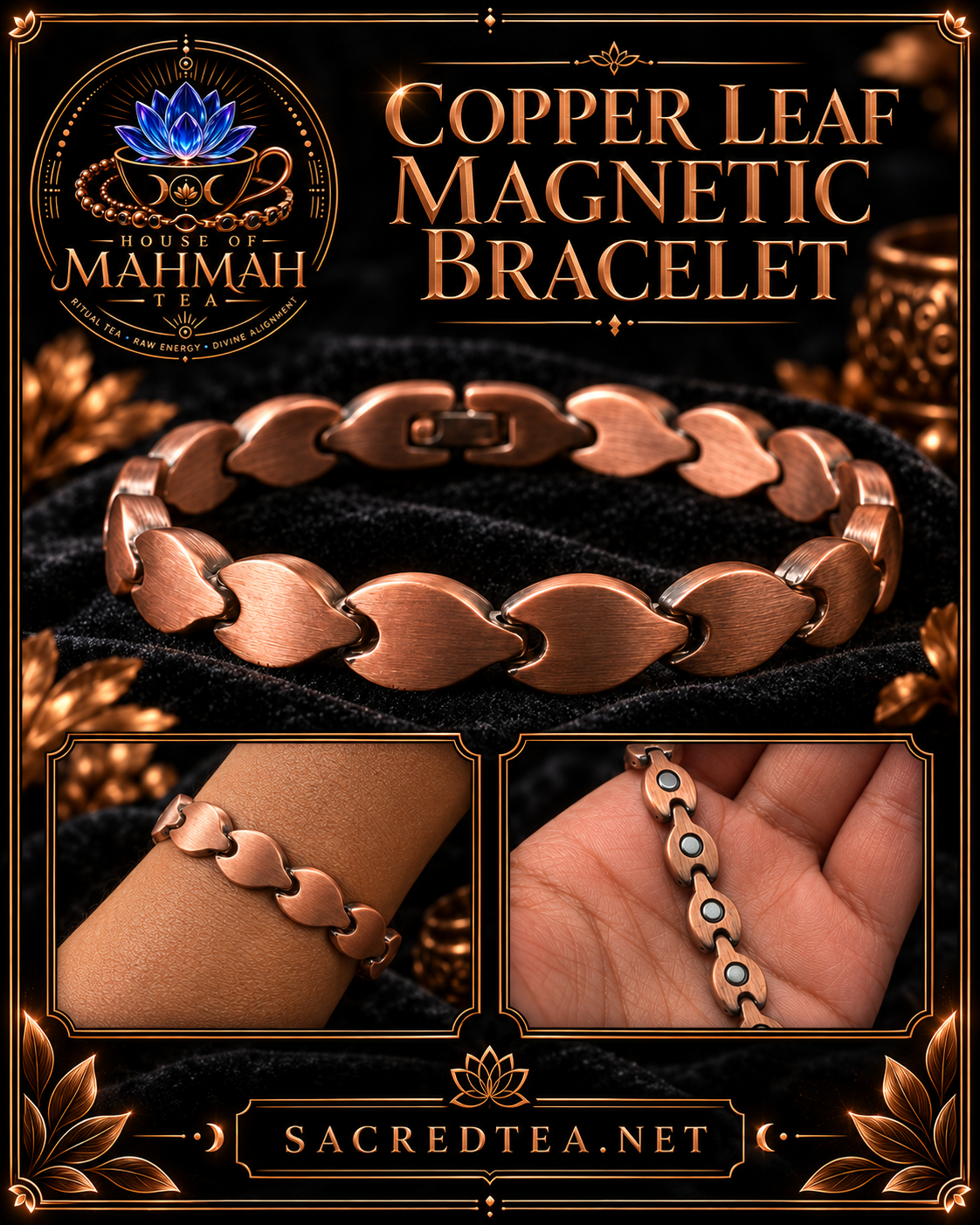 Copper Leaf Magnetic Bracelet — House of MahMah Tea signature product card