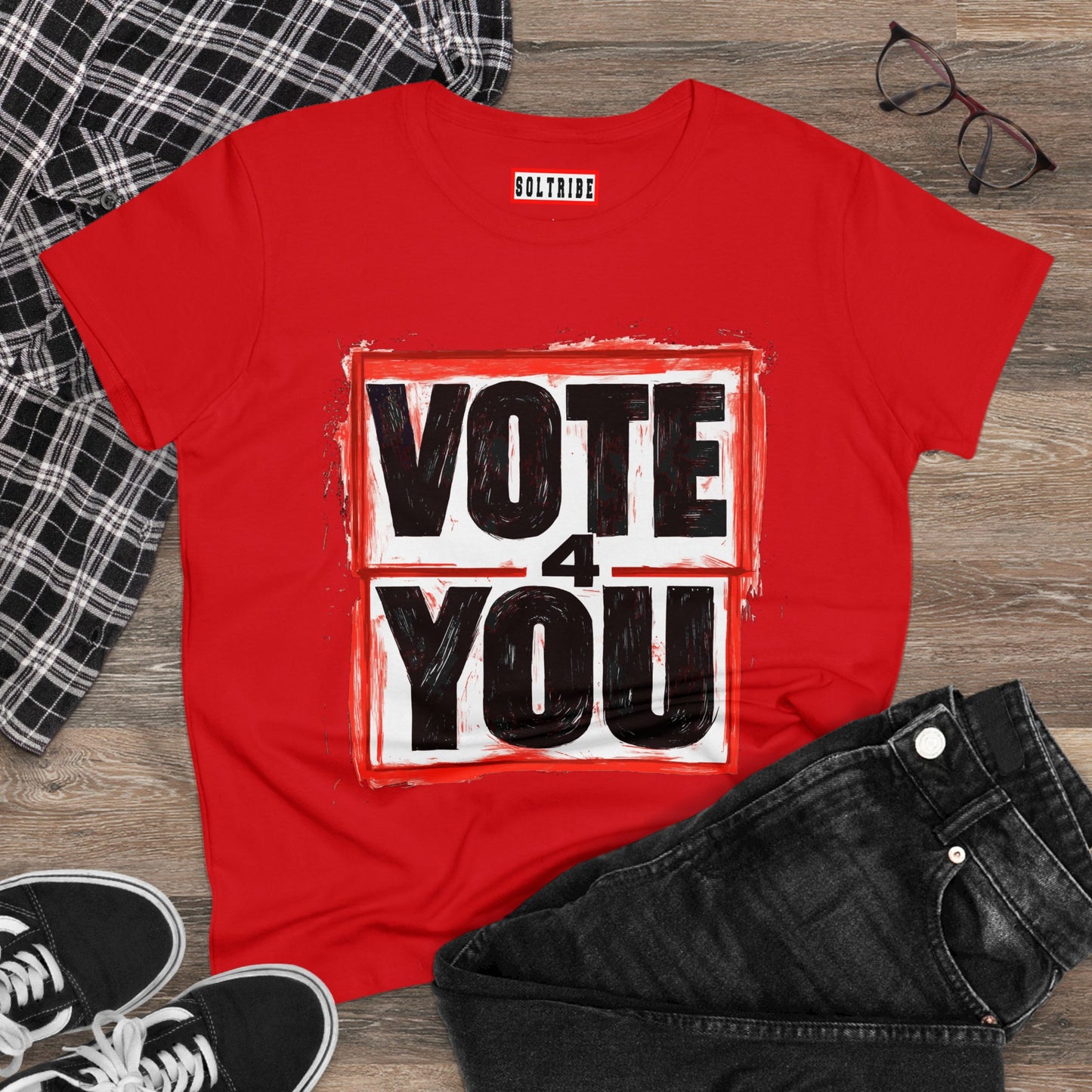 VOTE 4 YOU Women's Midweight Cotton Tee