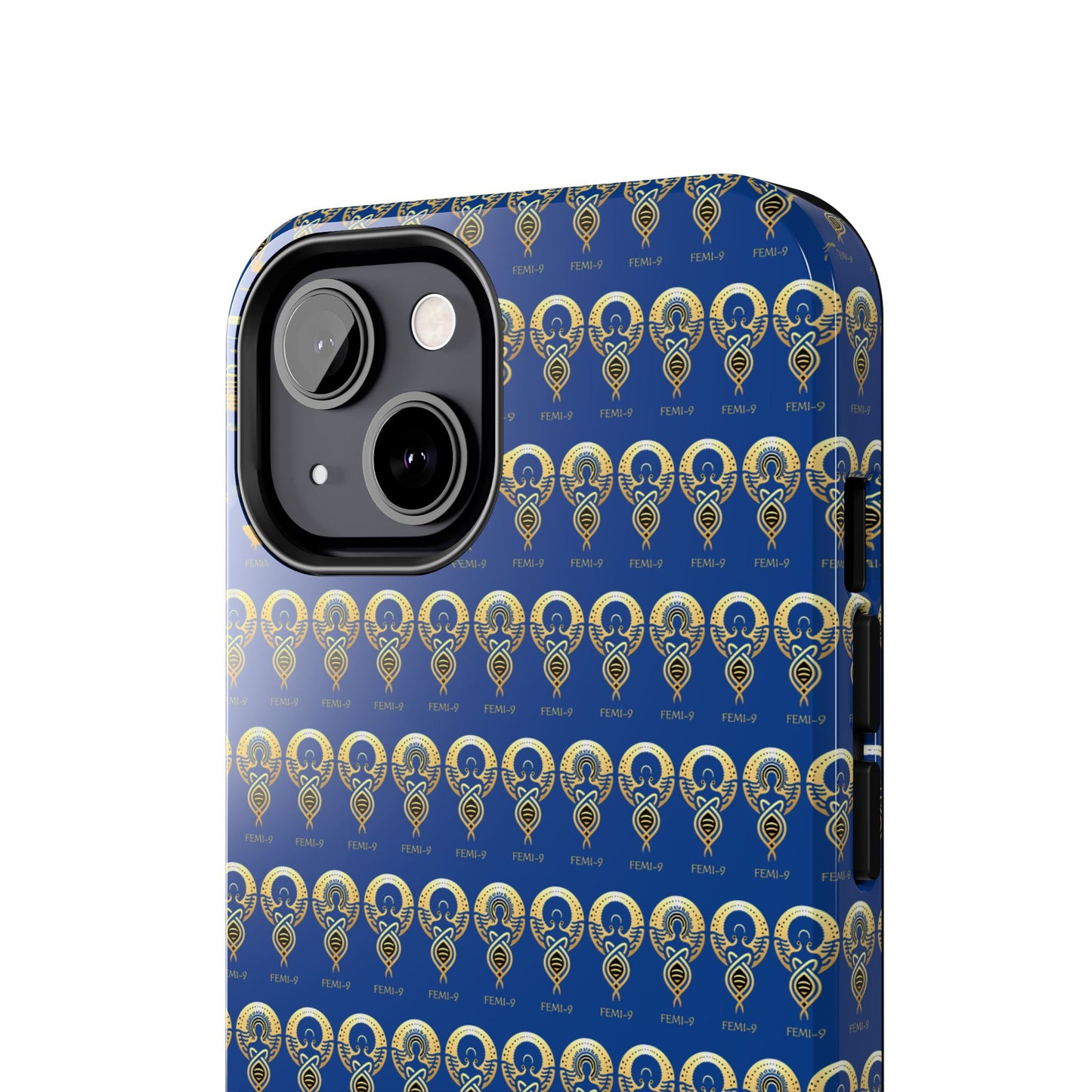 Phone Cases - Divine Femi-999 Design for a Touch of Class (blue/gold)