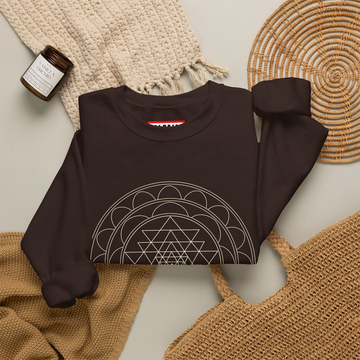 Sacred Geometry Sri Yantra Crewneck Sweatshirt