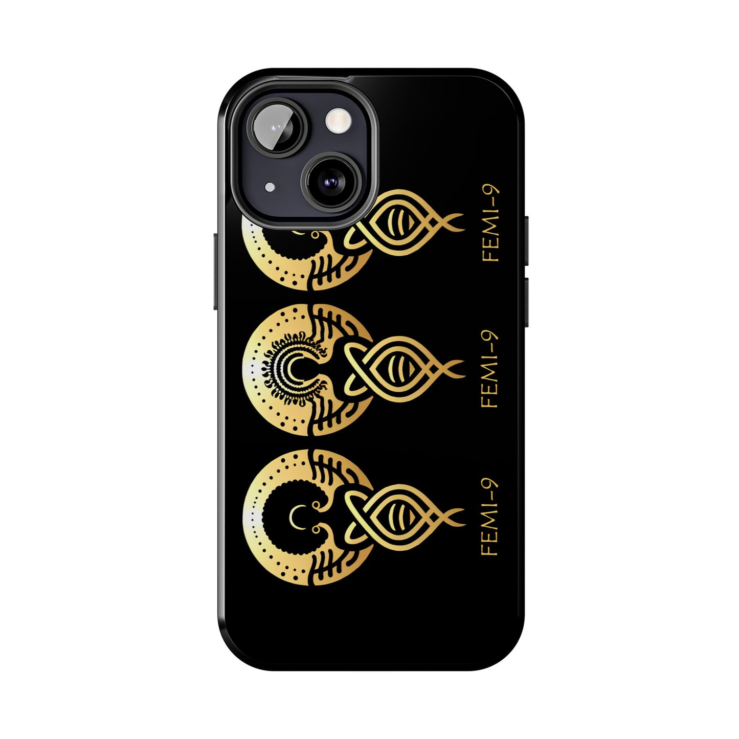 Phone Cases - Divine Femi-999 Design for a Touch of Class (black/gold)