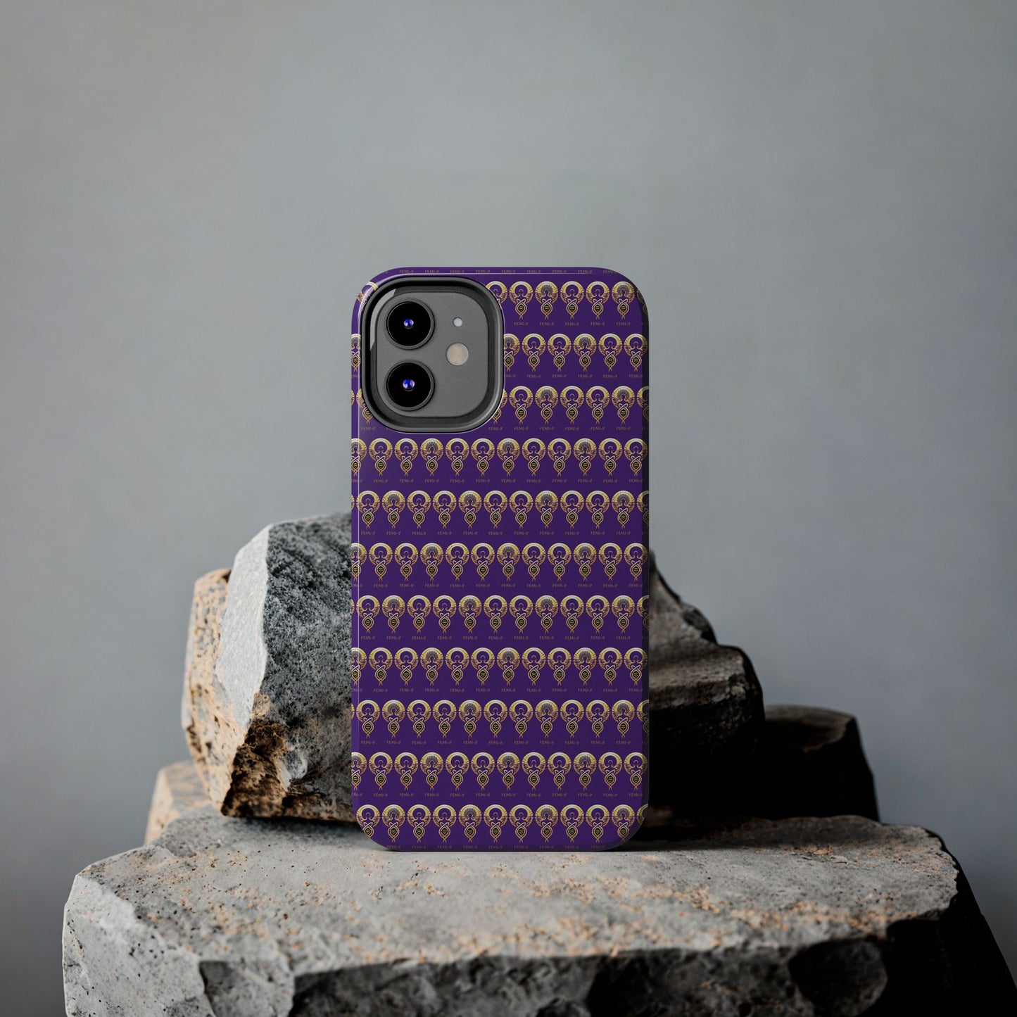 Phone Cases - Divine Femi-999 Design for a Touch of Class (PURPLE/GOLD)