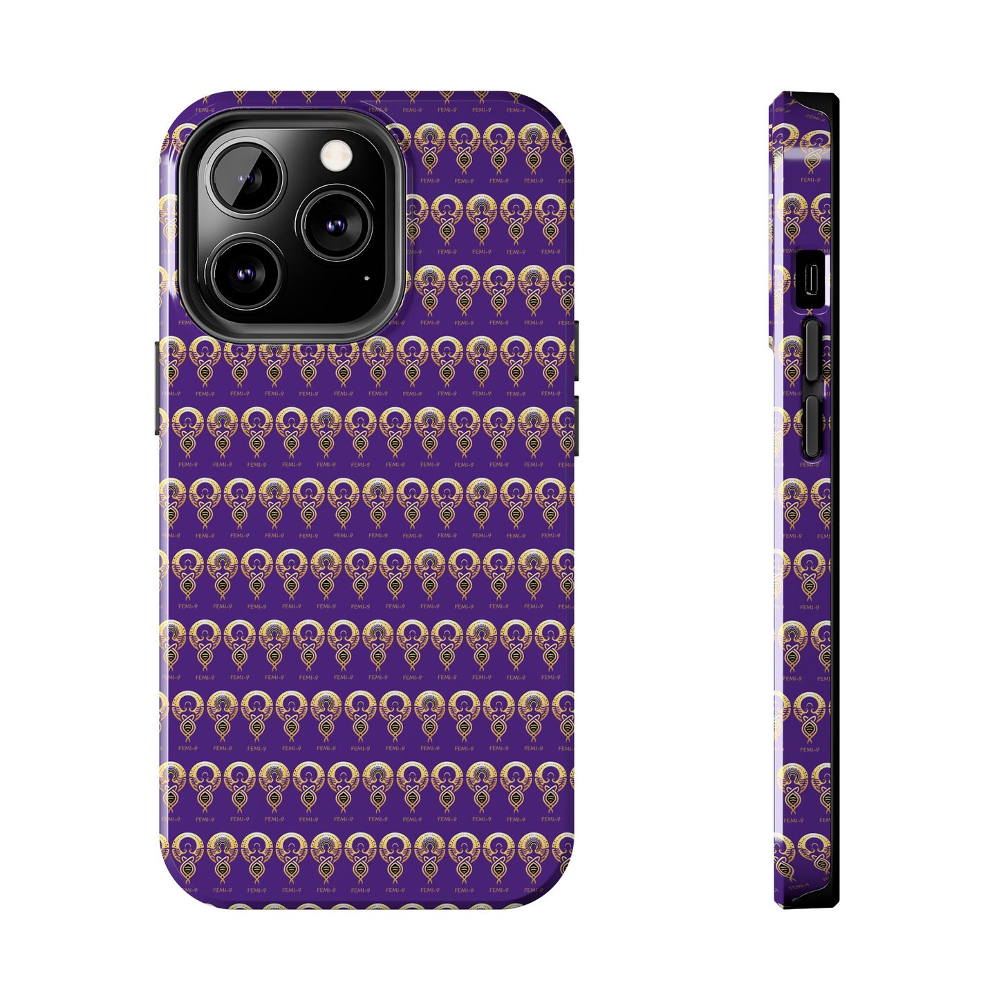 Phone Cases - Divine Femi-999 Design for a Touch of Class (PURPLE/GOLD)