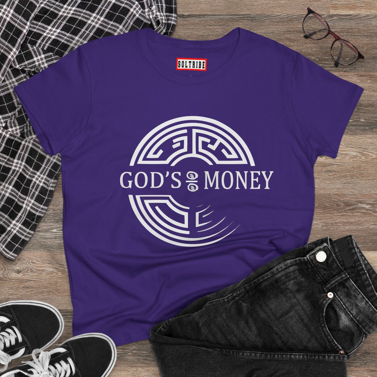 GODS MONEY SEAL Women's Midweight Cotton Tee
