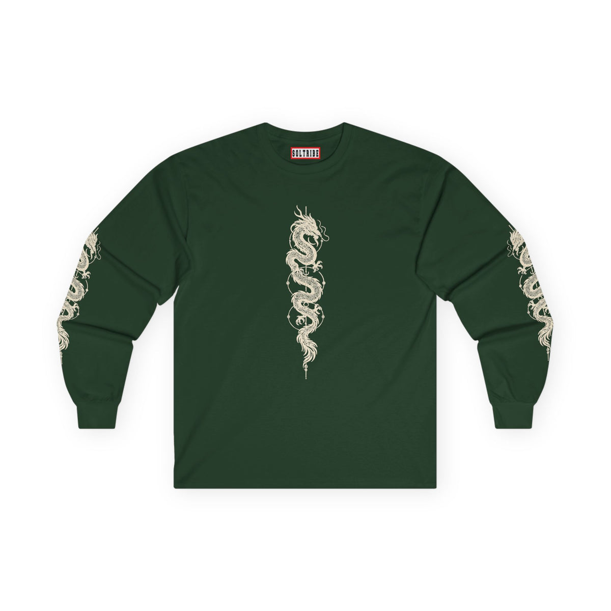Unisex Dragon Skeleton Long Sleeve Tee