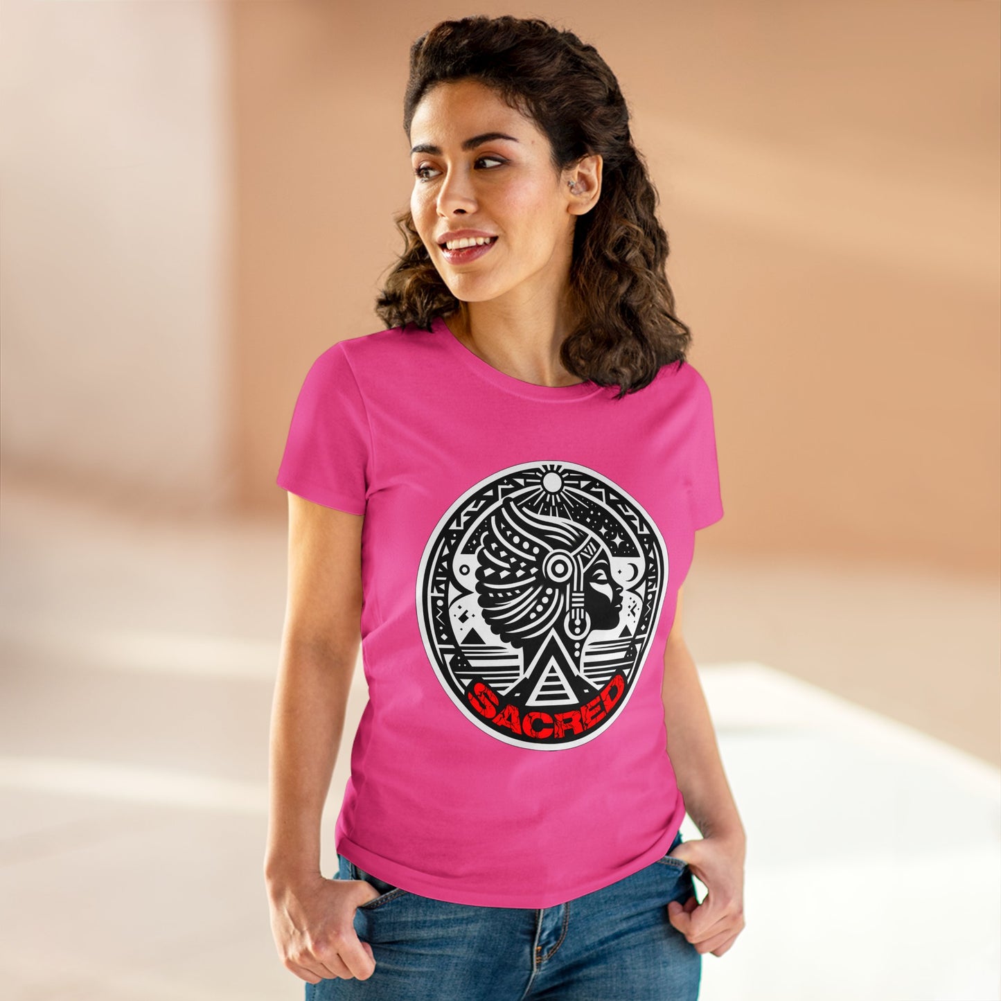 SACRED TEA Women's Midweight Cotton Tee