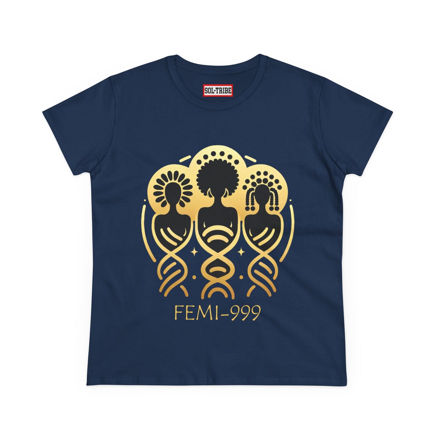 FEMI-9 Women's Graphic Tee - Empowering Design for Everyday Wear