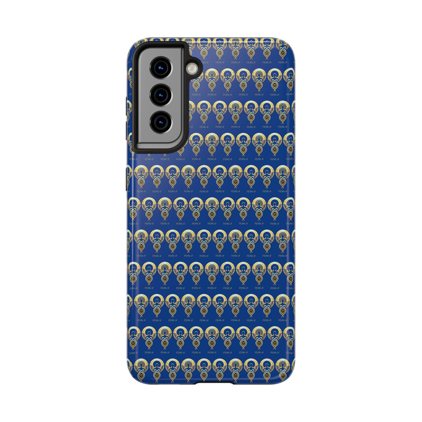 Phone Cases - Divine Femi-999 Design for a Touch of Class (blue/gold)