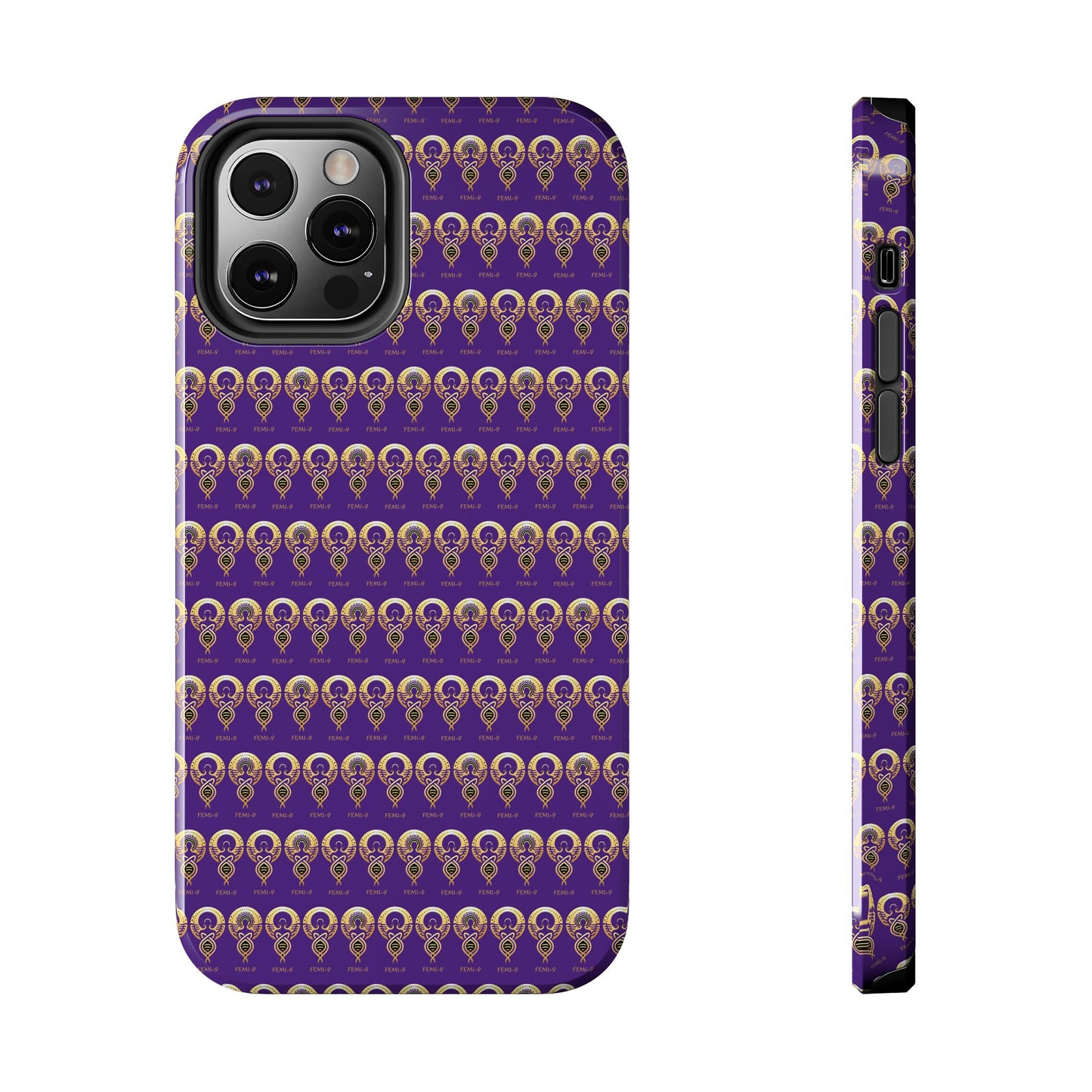 Phone Cases - Divine Femi-999 Design for a Touch of Class (PURPLE/GOLD)