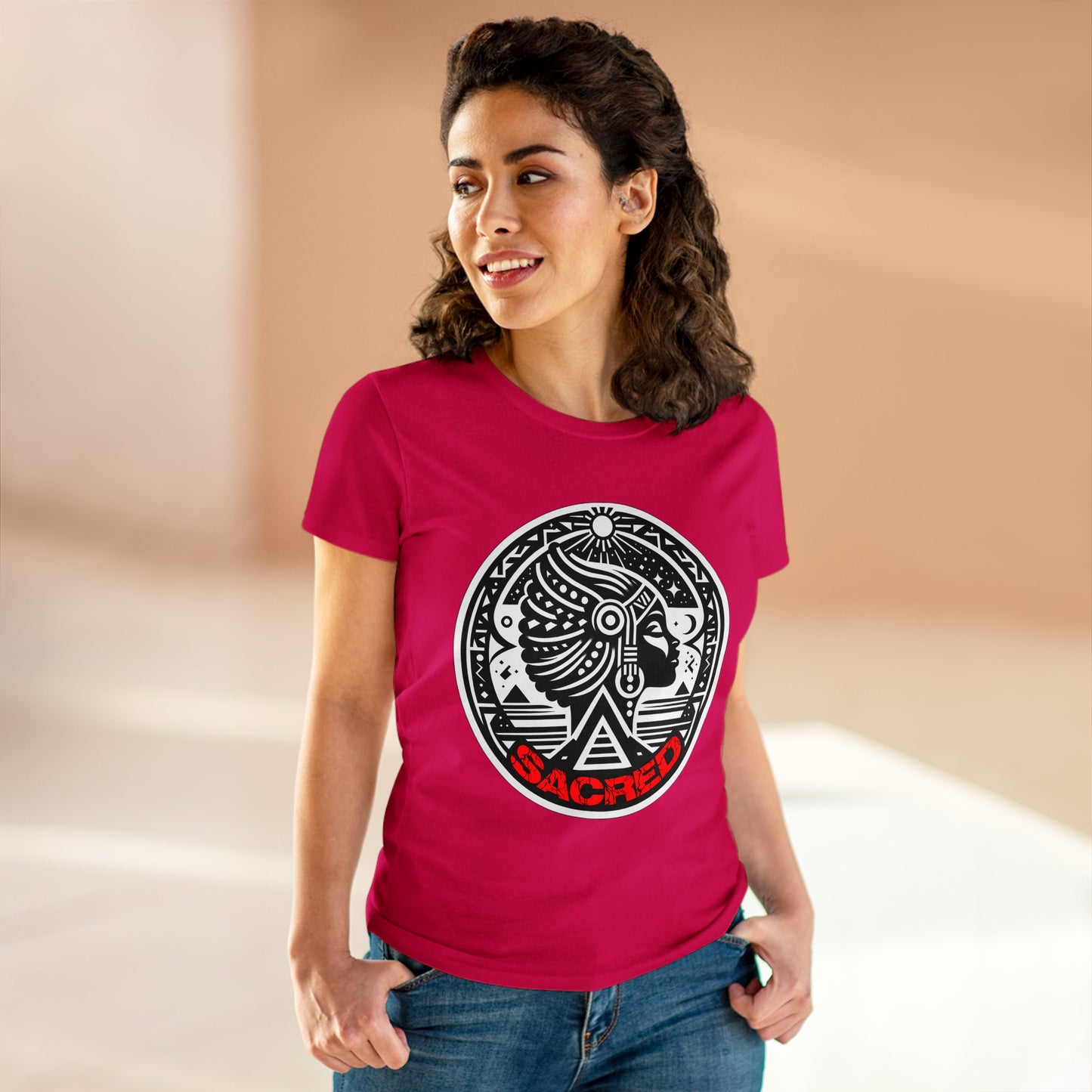 SACRED TEA Women's Midweight Cotton Tee