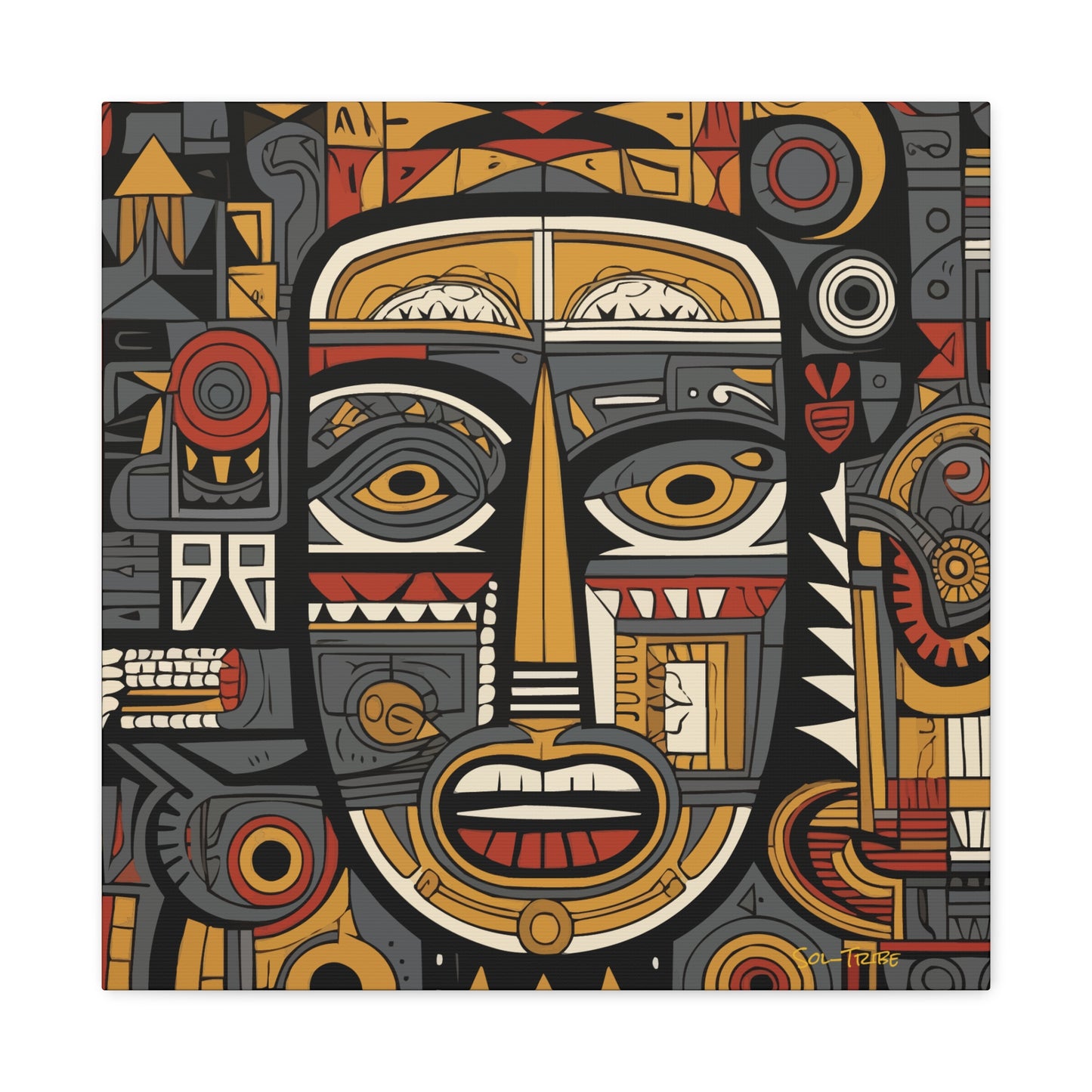 SOL- TRIBAL MASK Canvas Art