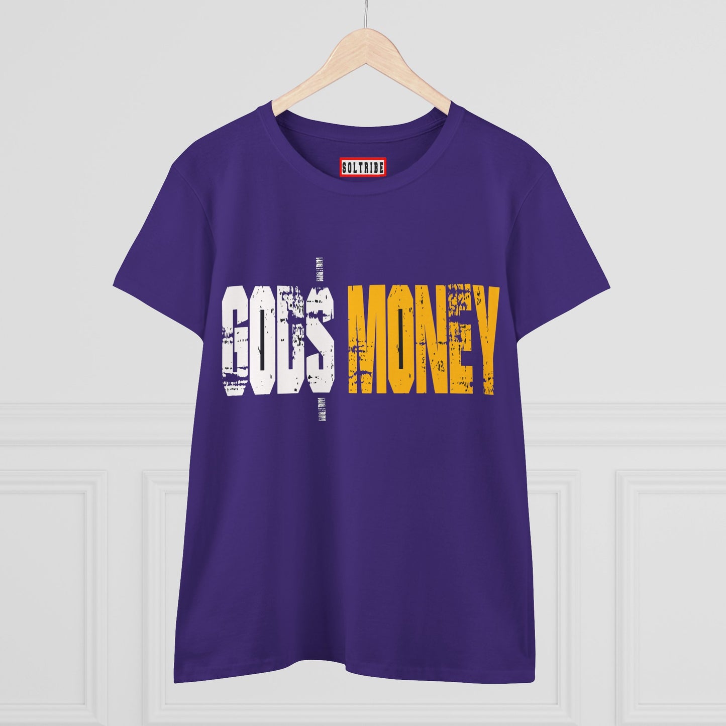 GODS MONEY Women's Midweight Cotton Tee