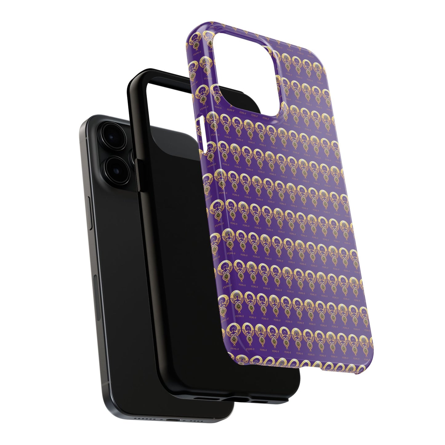 Phone Cases - Divine Femi-999 Design for a Touch of Class (PURPLE/GOLD)