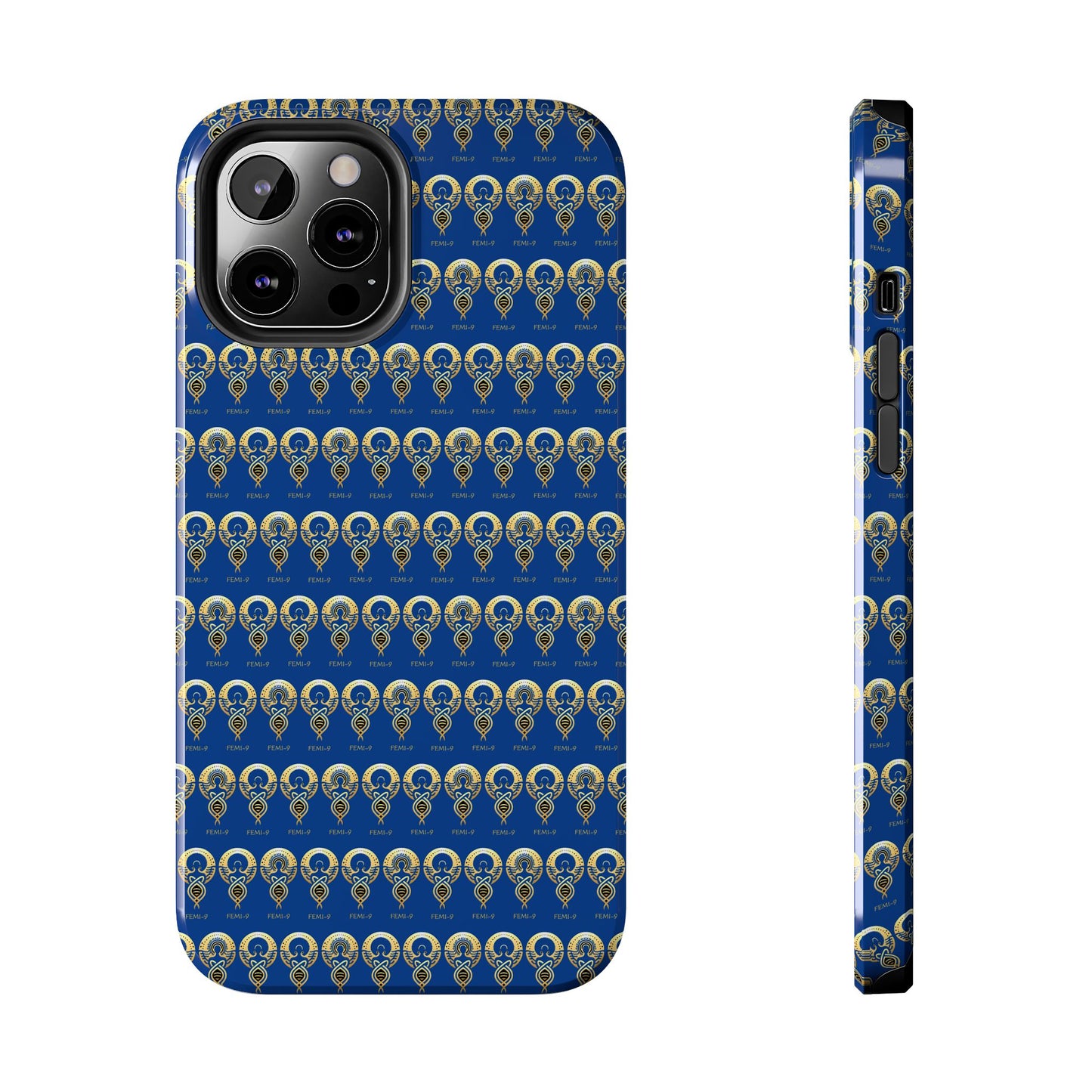 Phone Cases - Divine Femi-999 Design for a Touch of Class (blue/gold)