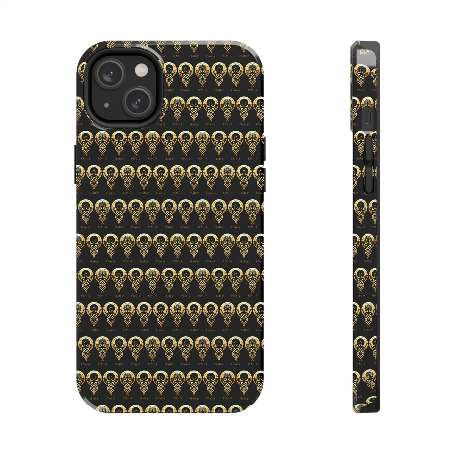 Phone Cases - Divine Femi-999 Design for a Touch of Class (black/gold)