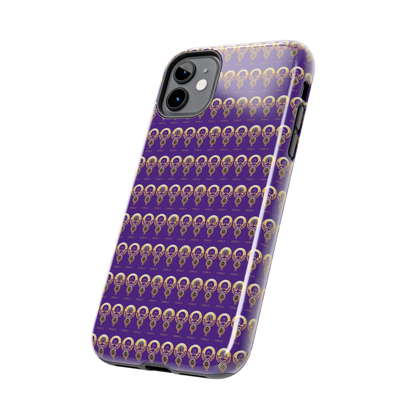 Phone Cases - Divine Femi-999 Design for a Touch of Class (PURPLE/GOLD)