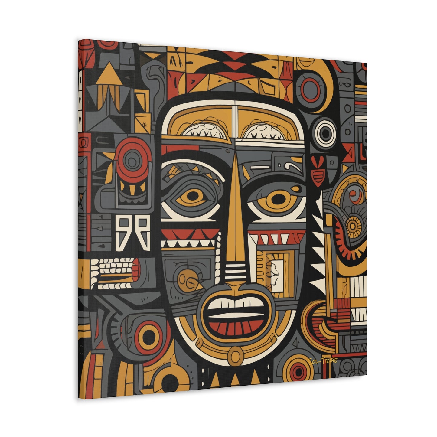 SOL- TRIBAL MASK Canvas Art