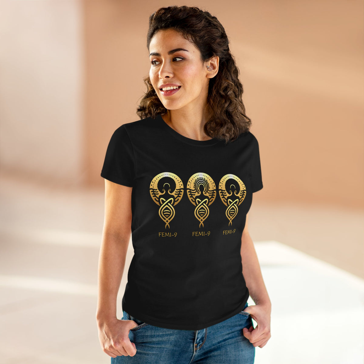 FEMI-Tripple 9 Women's Midweight Cotton Tee
