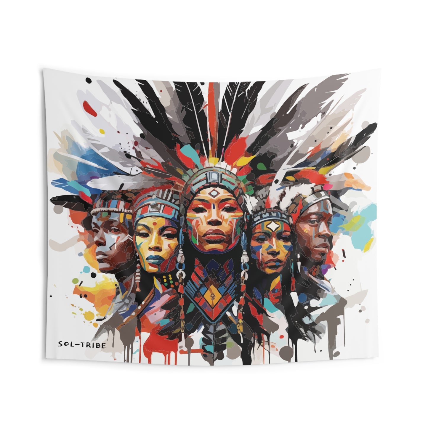 SOL-TRIBE QUEEN CHEIF Wall Tapestries