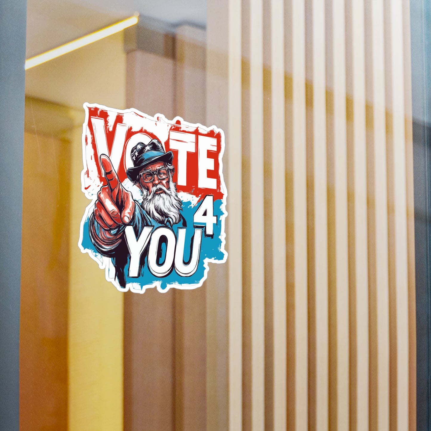 VOTE 4 YOU Kiss-Cut Vinyl Decals