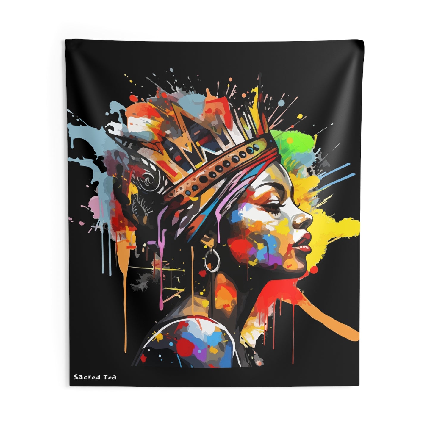 Crown Woman Indoor Wall Tapestries