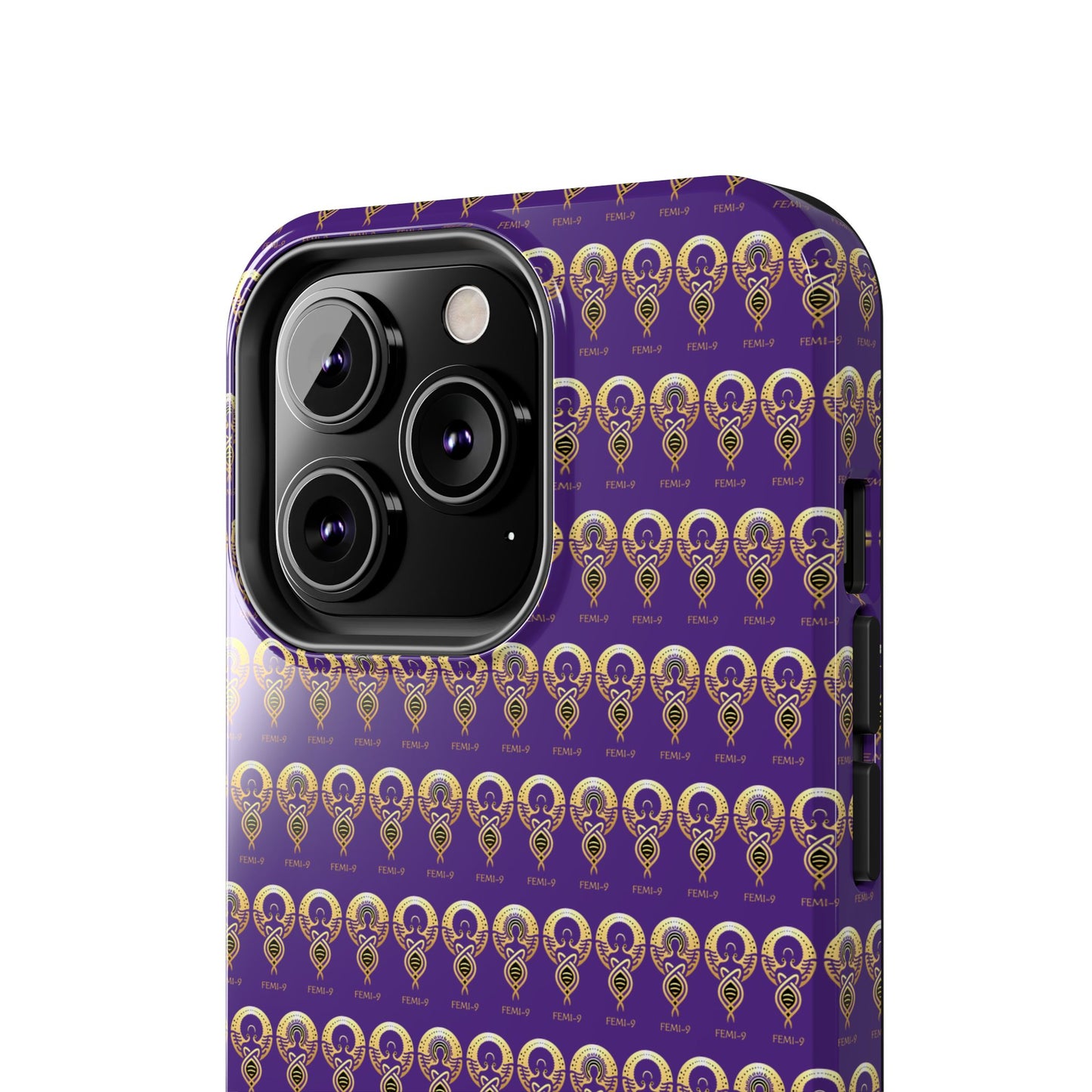 Phone Cases - Divine Femi-999 Design for a Touch of Class (PURPLE/GOLD)