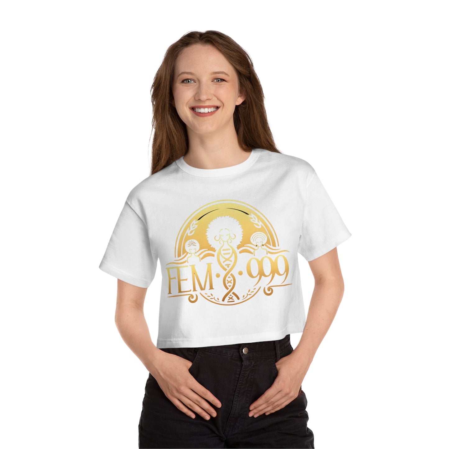 DIVINE FEMI-9 GOLD SEAL Women's Cropped T-Shirt