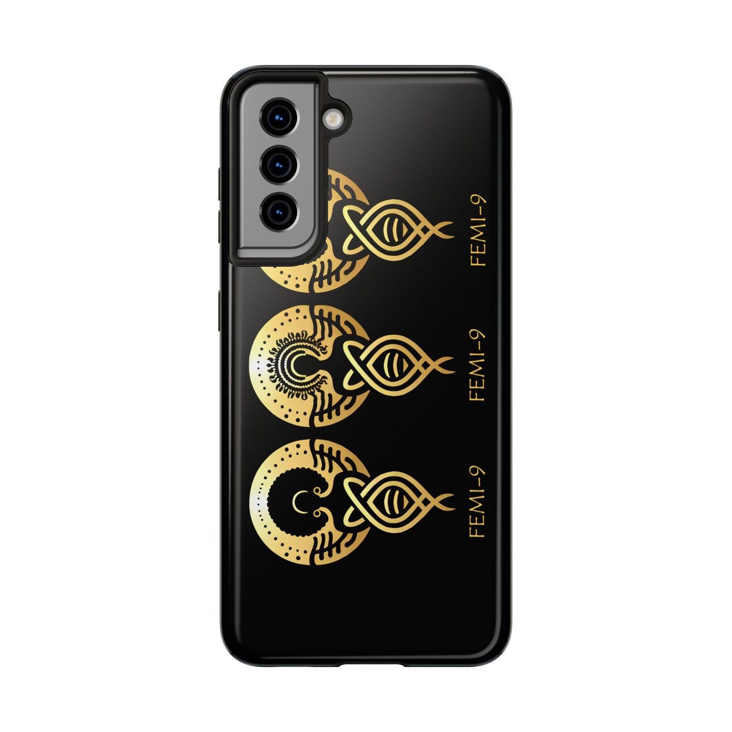 Phone Cases - Divine Femi-999 Design for a Touch of Class (black/gold)