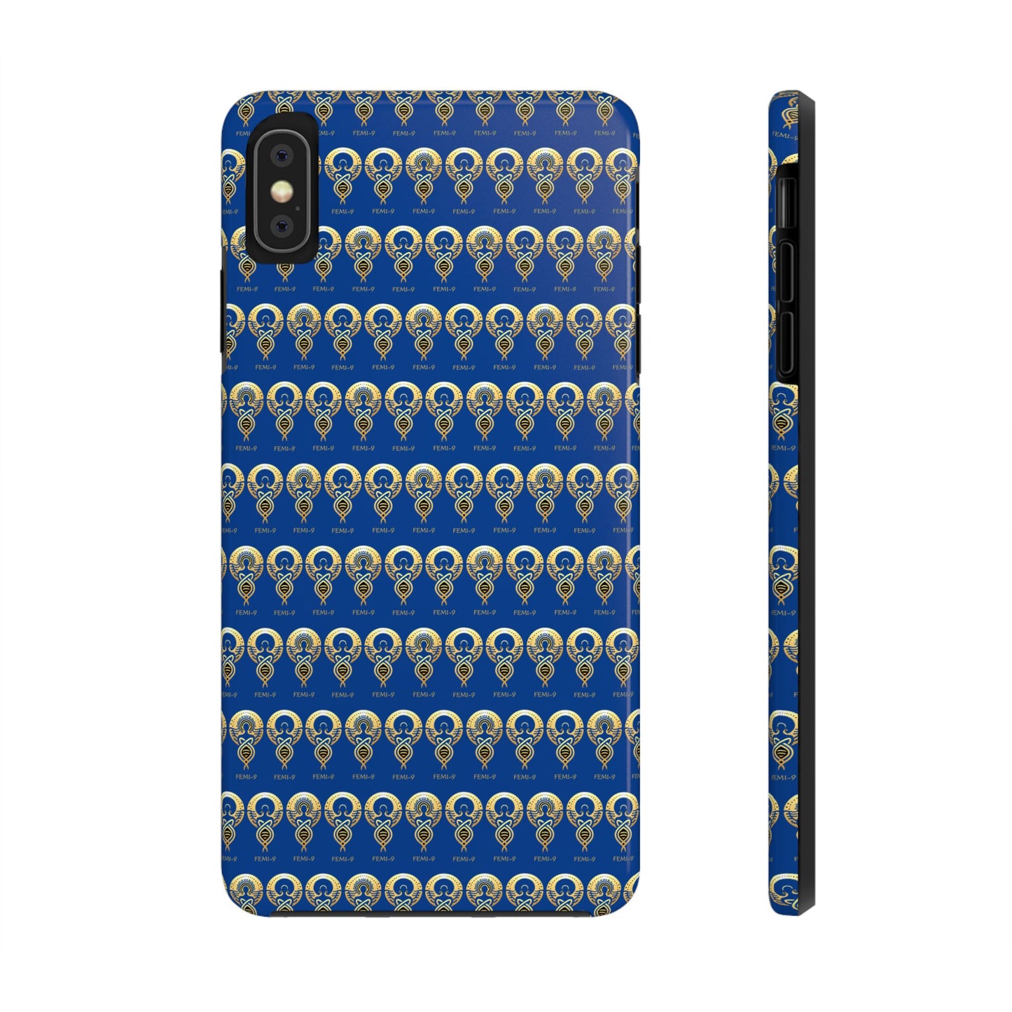 Phone Cases - Divine Femi-999 Design for a Touch of Class (blue/gold)